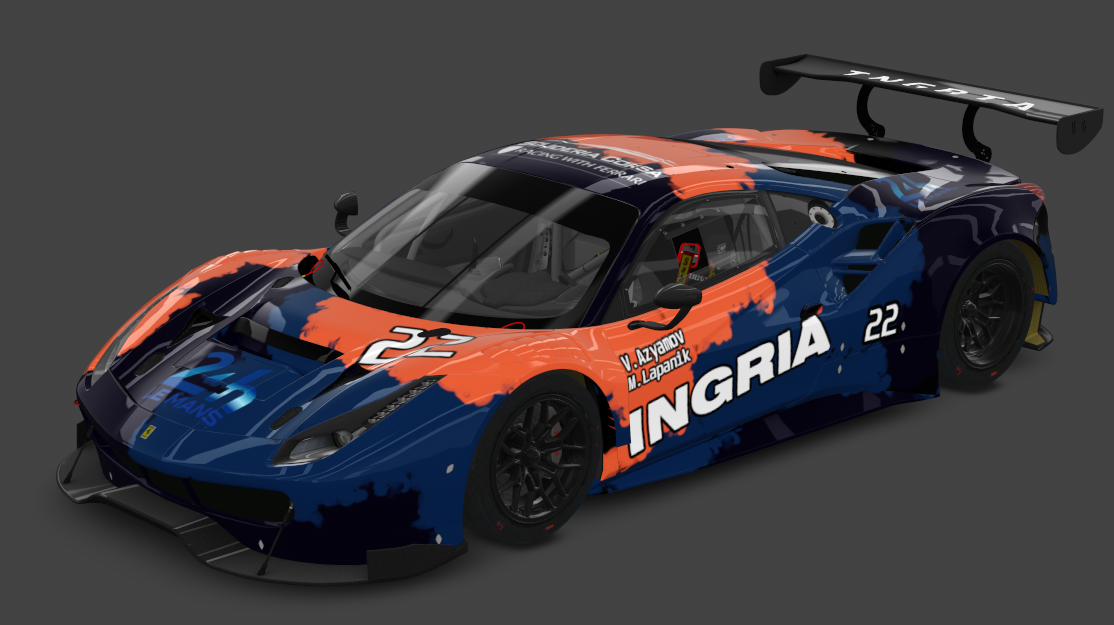 Ferrari 488 GT3, skin Lapanik_Aziamov